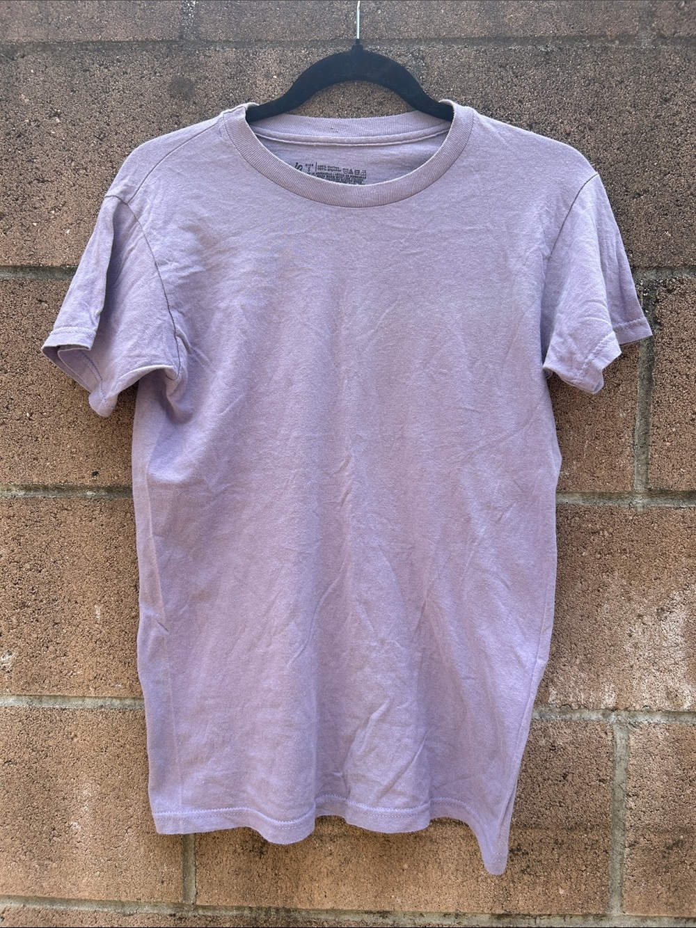 Hanes Thin Blank Lavender Short Sleeve Crewneck T-Shirt Small S